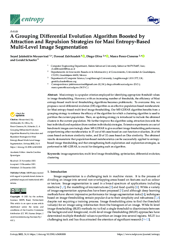 (PDF) A Grouping Differential Evolution Algorithm Boosted by Attraction ...