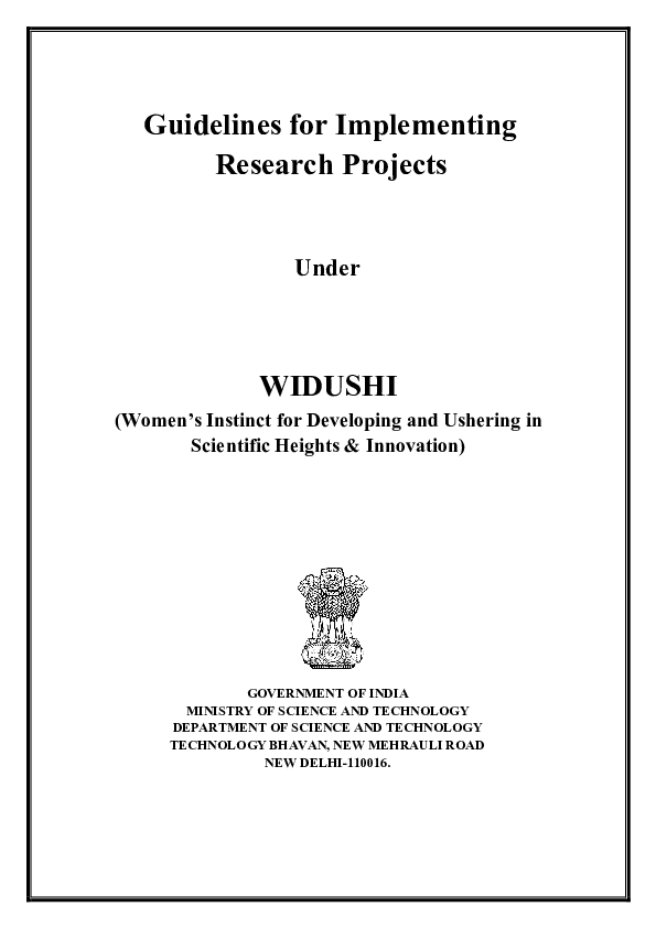 (PDF) Guidelines for Implementing Research Projects