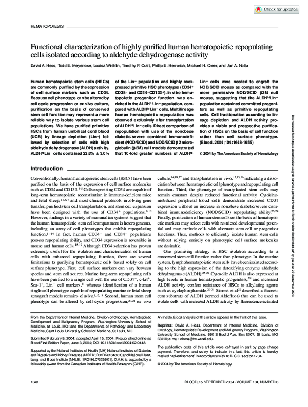 (PDF) Functional characterization of highly purified human ...