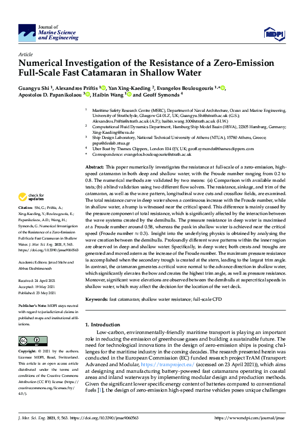 (PDF) Numerical Investigation of the Resistance of a Zero-Emission Full ...