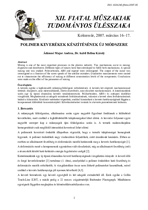Polimer keverékek készítésének új módszere