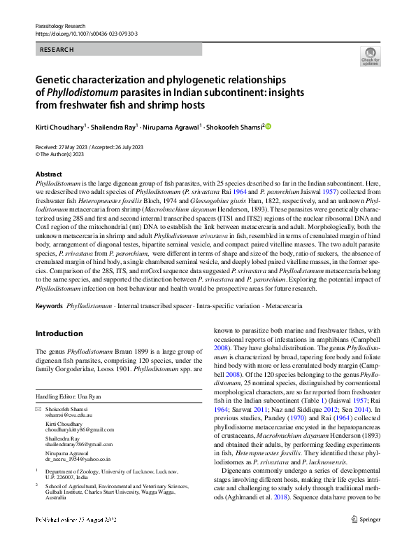 (PDF) Genetic characterization and phylogenetic relationships of ...