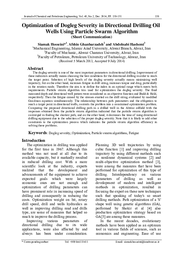 (PDF) Optimization of Dogleg Severity in Directional Drilling Oil Wells ...