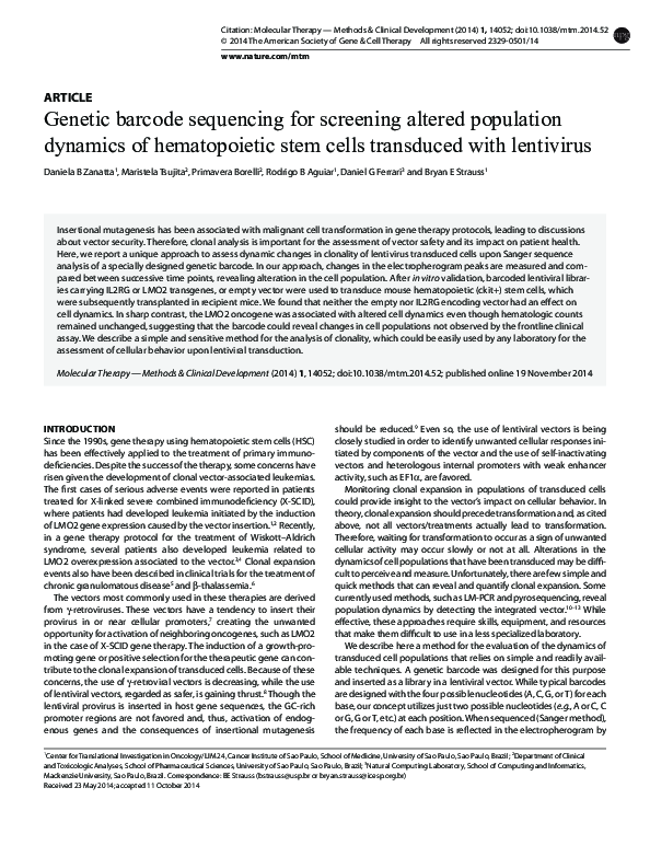 (PDF) Genetic barcode sequencing for screening altered population ...