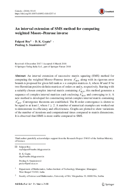 (PDF) An interval extension of SMS method for computing weighted Moore ...