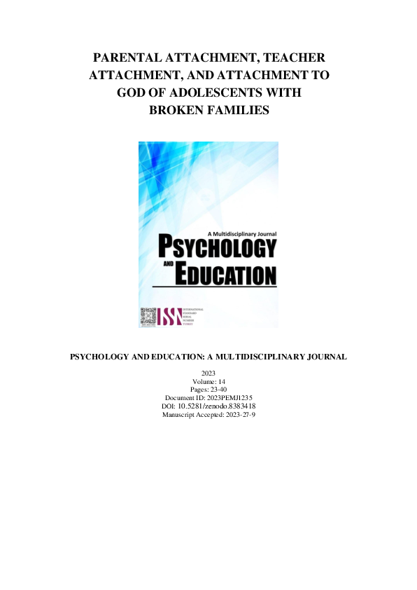(PDF) Parental Attachment, Teacher Attachment, and Attachment to God of ...