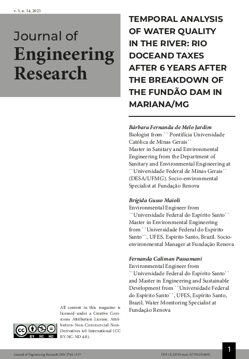 (PDF) TEMPORAL ANALYSIS OF WATER QUALITY IN THE RIVER: RIO DOCE AND ...