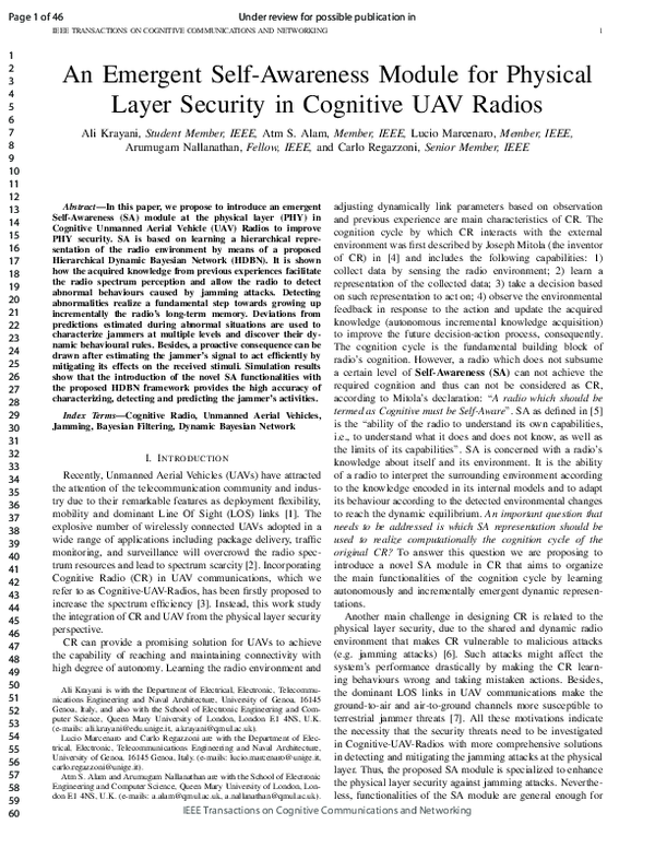 (PDF) An Emergent Self-Awareness Module for Physical Layer Security in ...