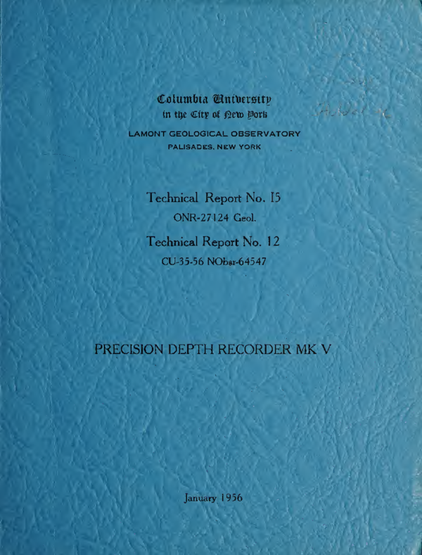 (PDF) Precision depth recorder MK V Bernard Luskin Academia.edu