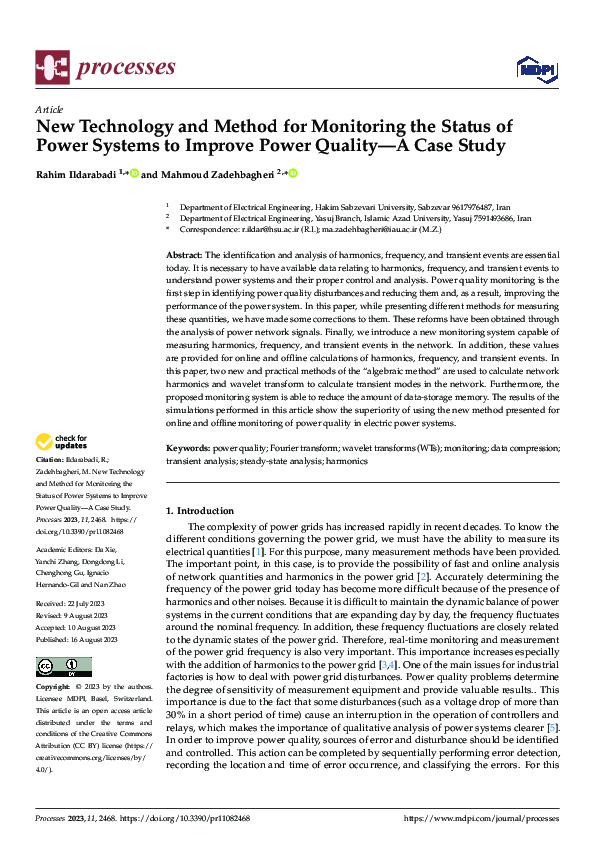 (PDF) New Technology and Method for Monitoring the Status of Power ...