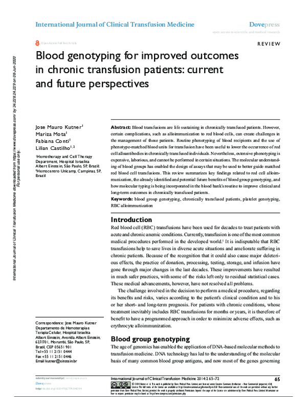 (PDF) International Journal of Clinical Transfusion Medicine