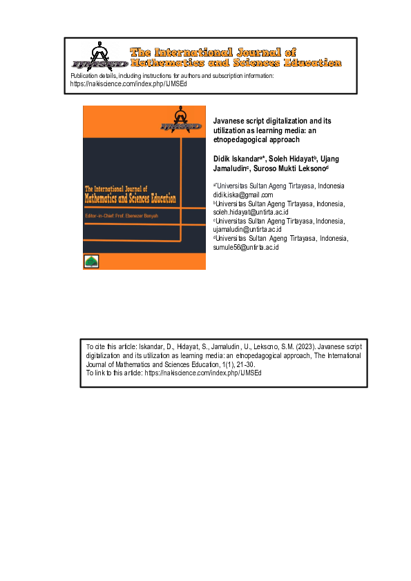 (PDF) Javanese script digitalization and its utilization as learning ...