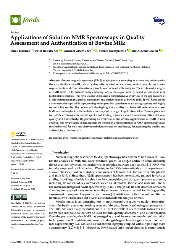 (PDF) Applications of Solution NMR Spectroscopy in Quality Assessment ...
