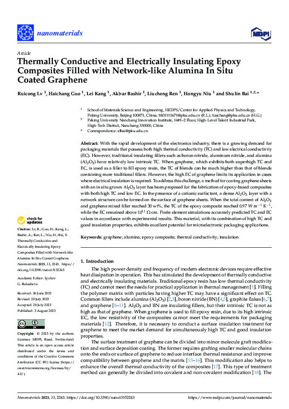 (PDF) Thermally Conductive and Electrically Insulating Epoxy Composites ...