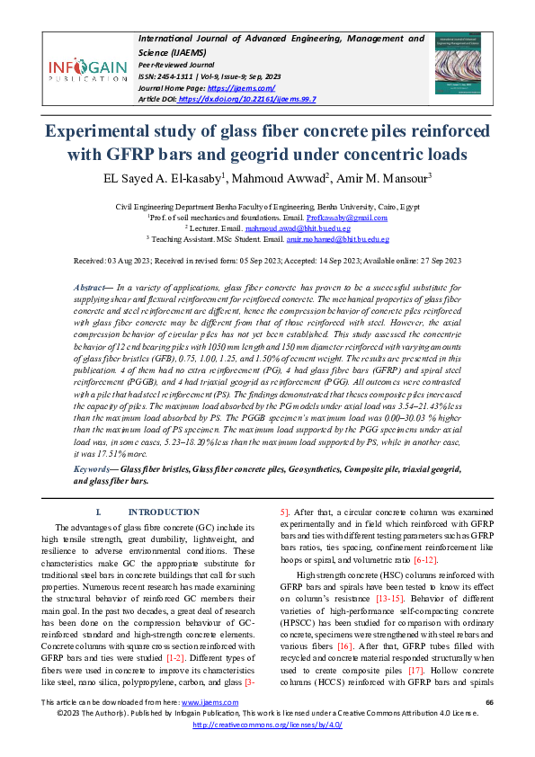 (PDF) Experimental study of glass fiber concrete piles reinforced with ...