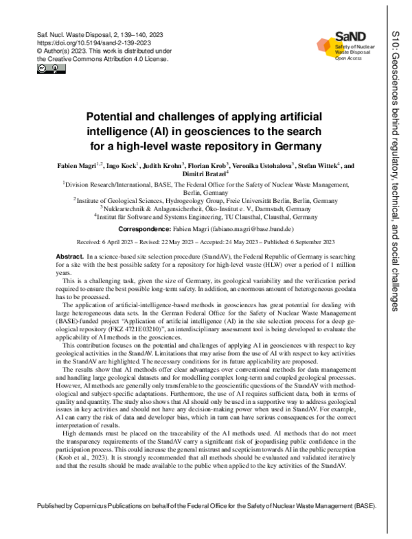 (PDF) Potential and challenges of applying artificial intelligence (AI ...