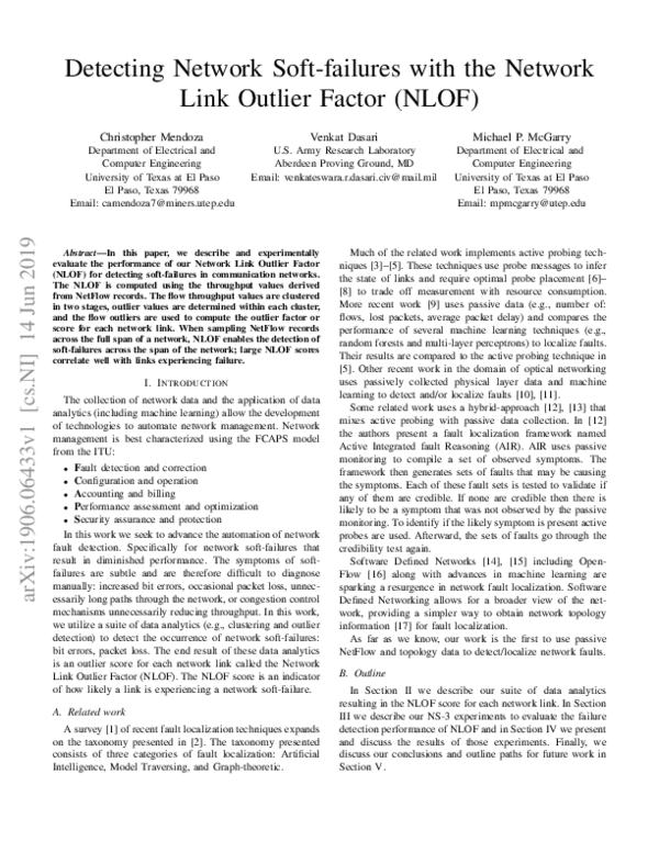 (PDF) Detecting Network Soft-failures with the Network Link Outlier ...