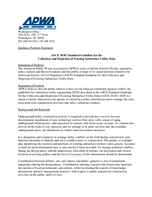 (PDF) Standard Guidelines for the Collection and Depiction of Existing ...
