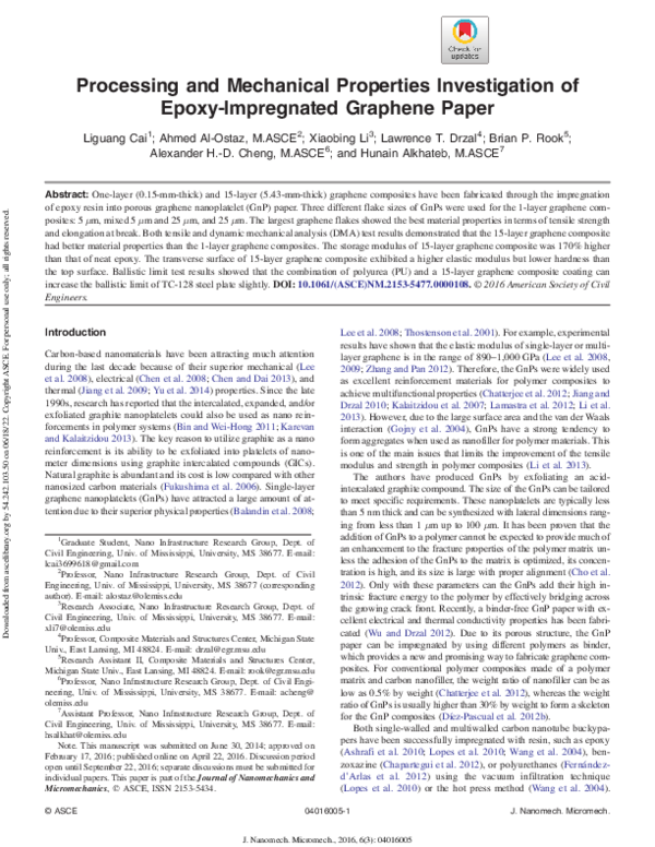 (PDF) Processing and Mechanical Properties Investigation of Epoxy ...