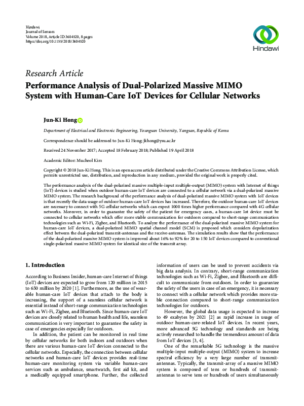 (PDF) Performance Analysis of Dual-Polarized Massive MIMO System with ...