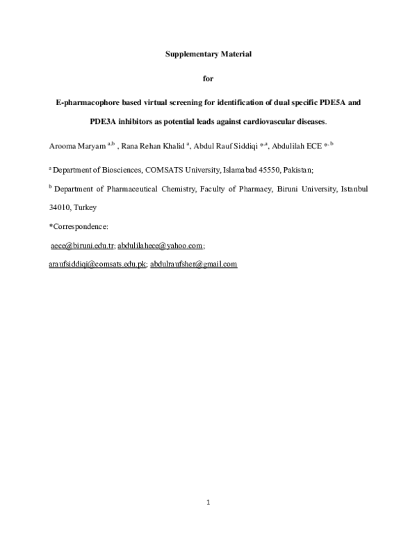 (PDF) E-pharmacophore based virtual screening for identification of ...