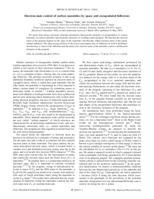 (PDF) Electron-state control of carbon nanotubes by space and ...