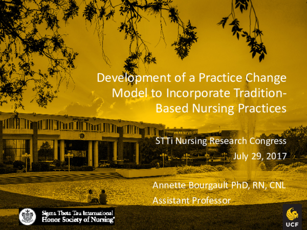 (PDF) Development of a Practice Change Model to Incorporate Tradition ...