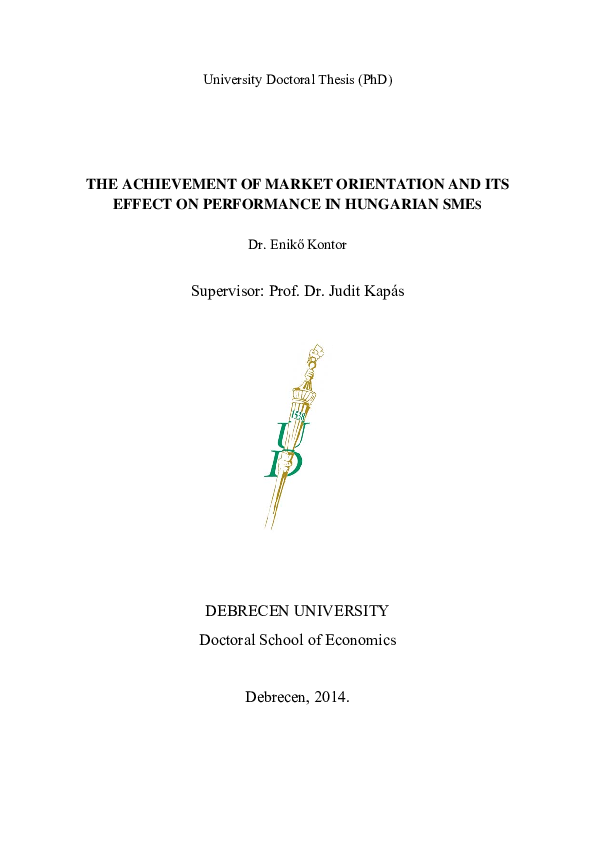 (PDF) The achievement of market orientation and its effect on ...