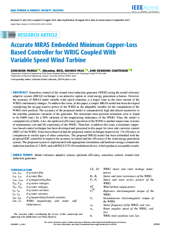 (PDF) Accurate MRAS Embedded Minimum Copper-Loss Based Controller for ...