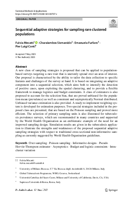 (PDF) Sequential adaptive strategies for sampling rare clustered ...
