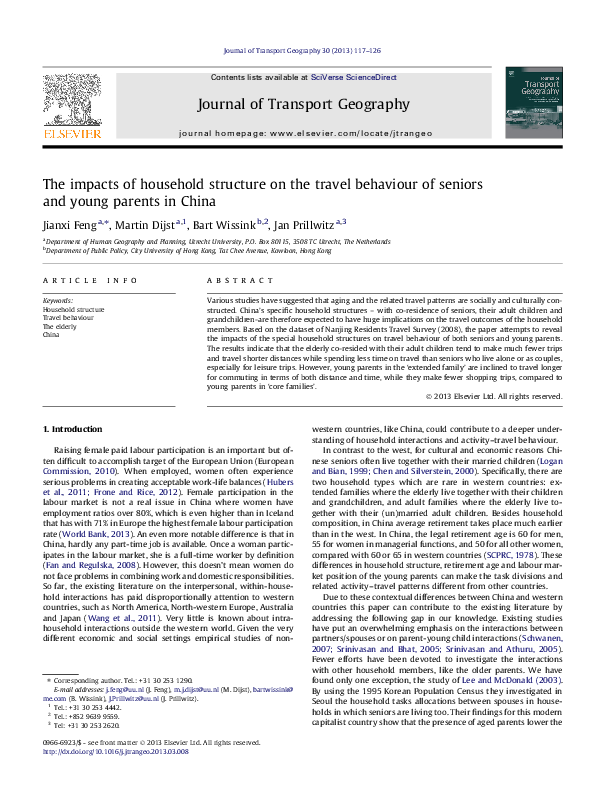 (PDF) The impacts of household structure on the travel behaviour of ...
