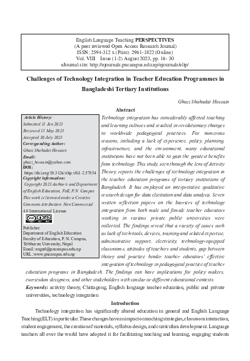 (PDF) Challenges of Technology Integration in Teacher Education ...