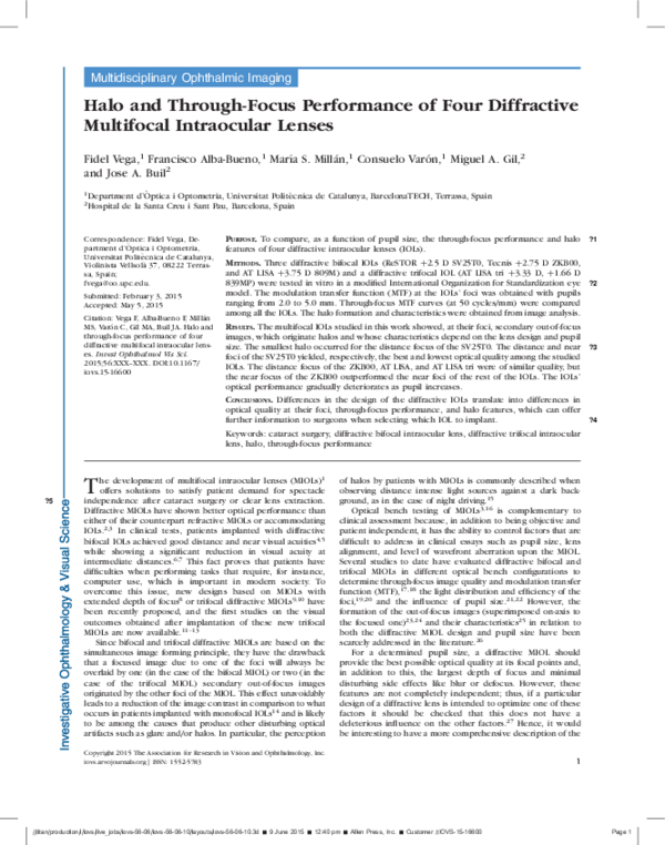 (PDF) Halo and Through-Focus Performance of Four Diffractive Multifocal ...