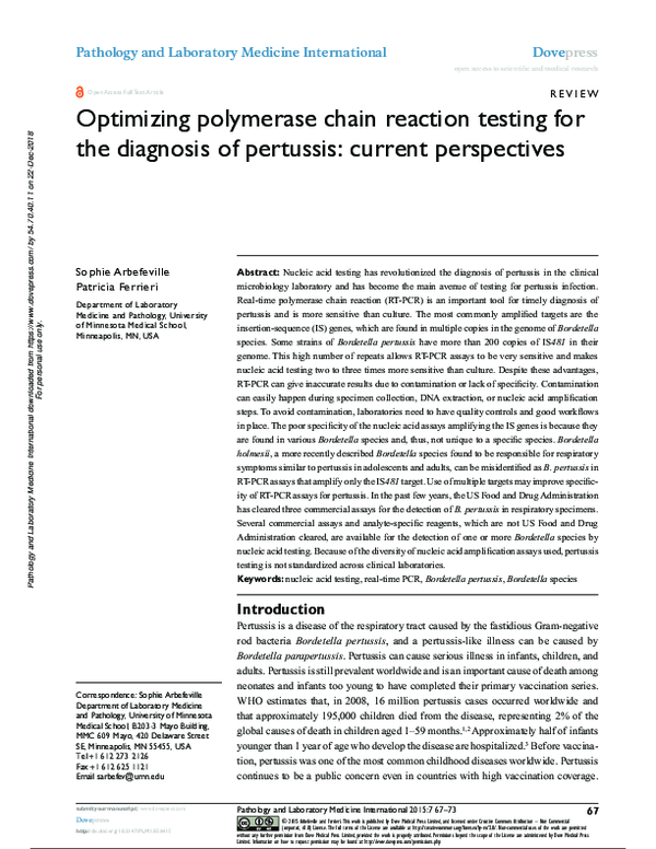 (PDF) Optimizing polymerase chain reaction testing for the diagnosis of ...
