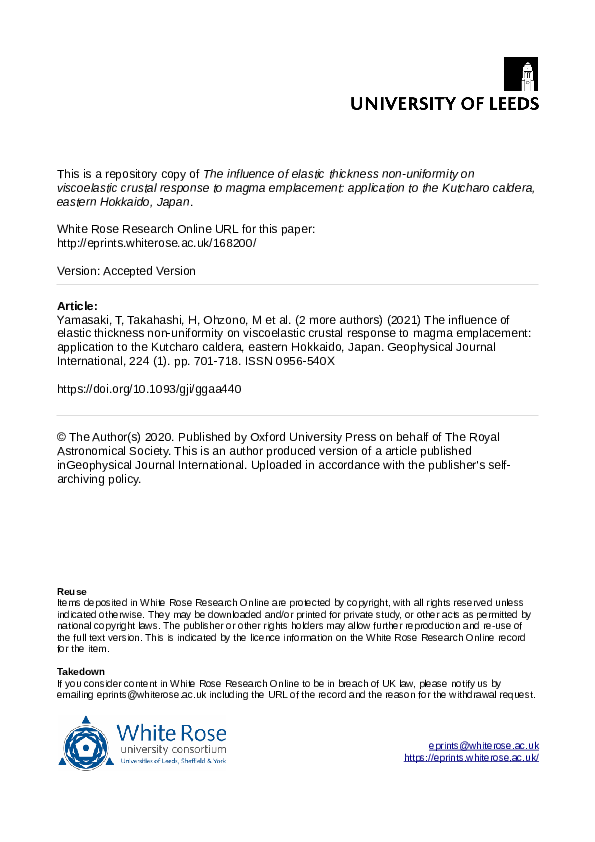 (PDF) The influence of elastic thickness non-uniformity on viscoelastic ...