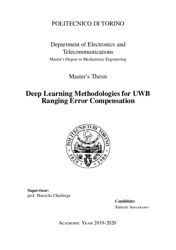 (PDF) Deep Learning Methodologies for UWB Ranging Error Compensation