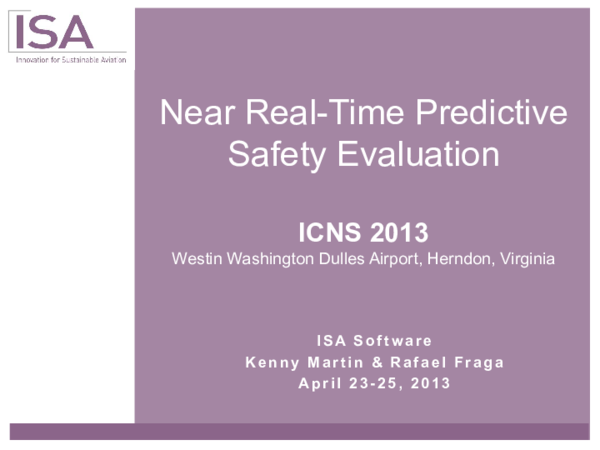 (PDF) Near real-time predictive safety evaluation