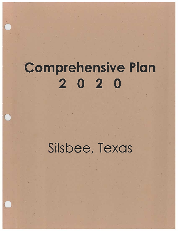 (PDF) Comprehensive Plan 2020 Silsbee, Texas