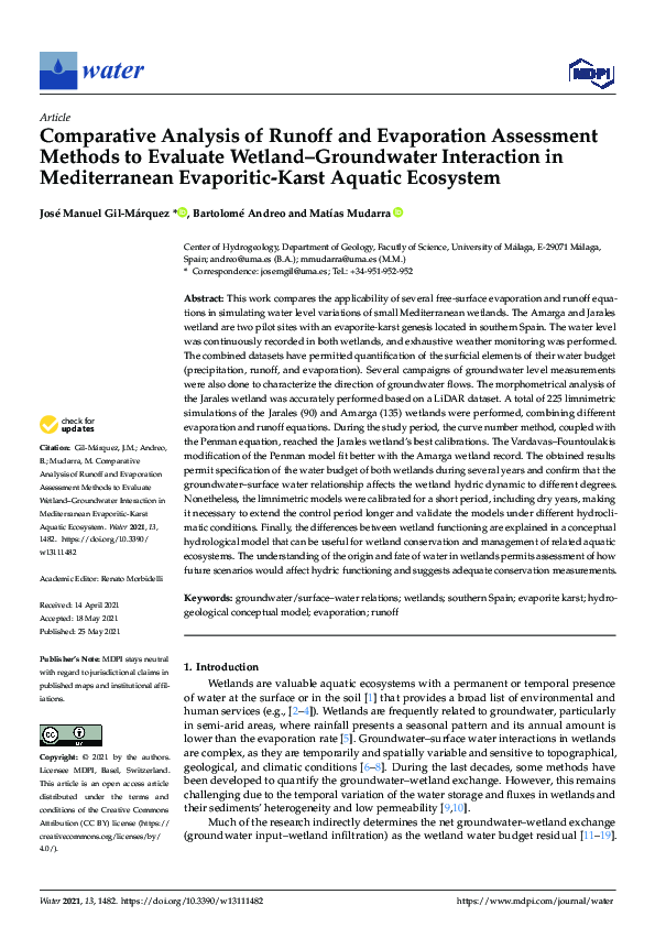 (PDF) Comparative Analysis of Runoff and Evaporation Assessment Methods ...