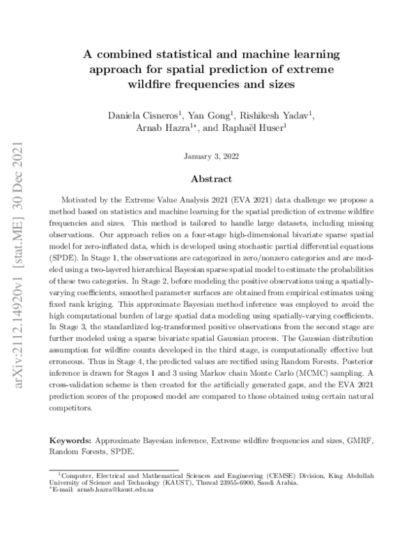 (PDF) A combined statistical and machine learning approach for spatial ...