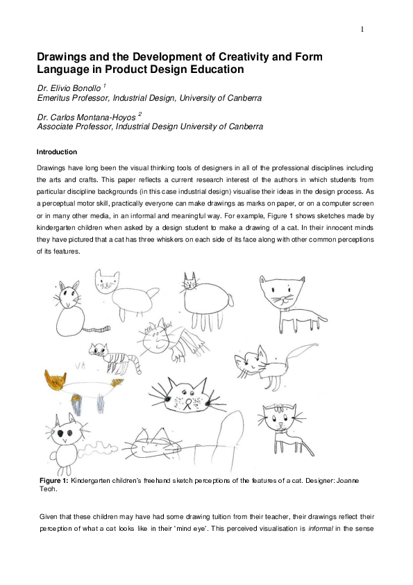 (PDF) Drawings and the development of creativity and form language in ...
