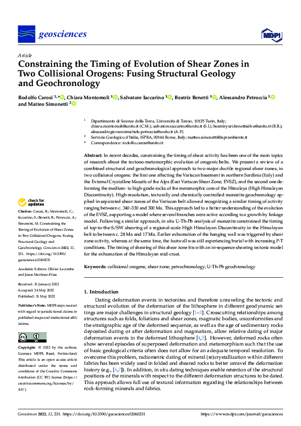 (PDF) Constraining the Timing of Evolution of Shear Zones in Two ...