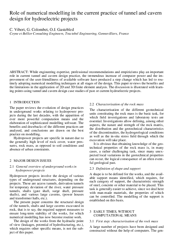(PDF) Role of numerical modelling in the current practice of tunnel and ...