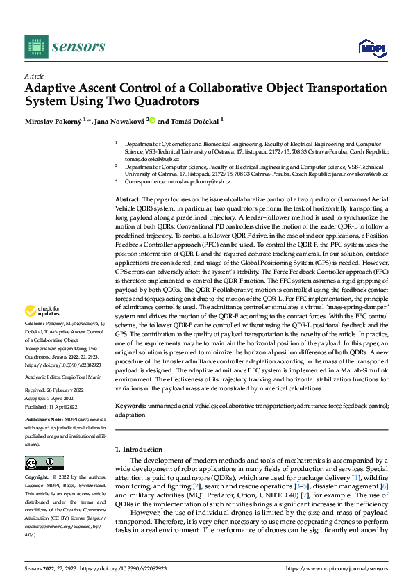 (PDF) Adaptive Ascent Control of a Collaborative Object Transportation ...