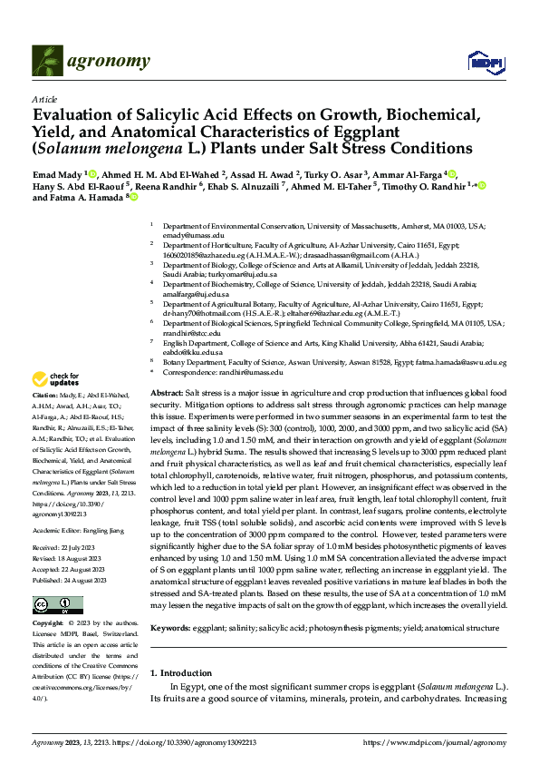 pdf-evaluation-of-salicylic-acid-effects-on-growth-biochemical