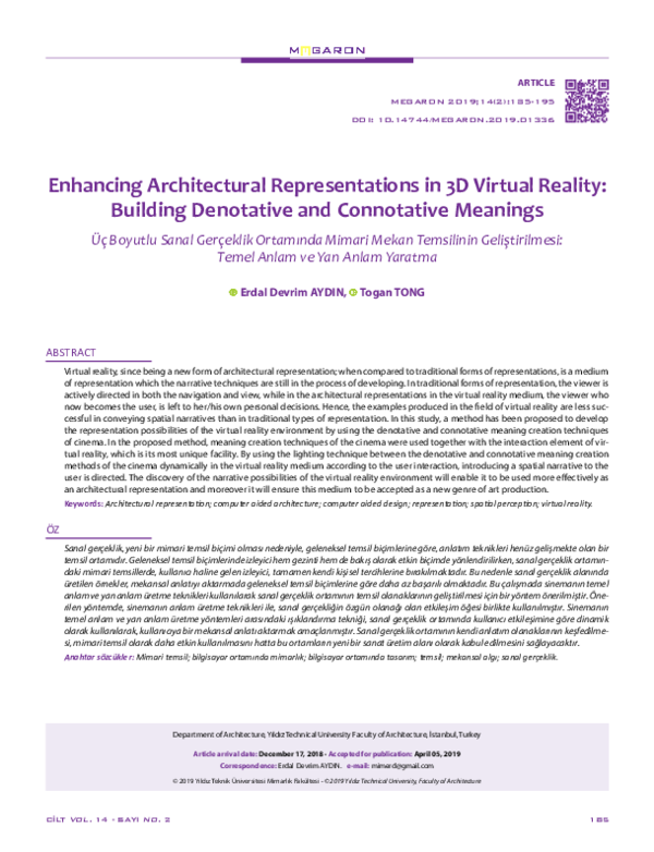 (PDF) Enhancing Architectural Representations in 3D Virtual Reality ...