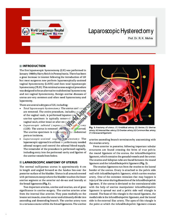 (PDF) Laparoscopic Hysterectomy: A Minimally Invasive Approach to ...