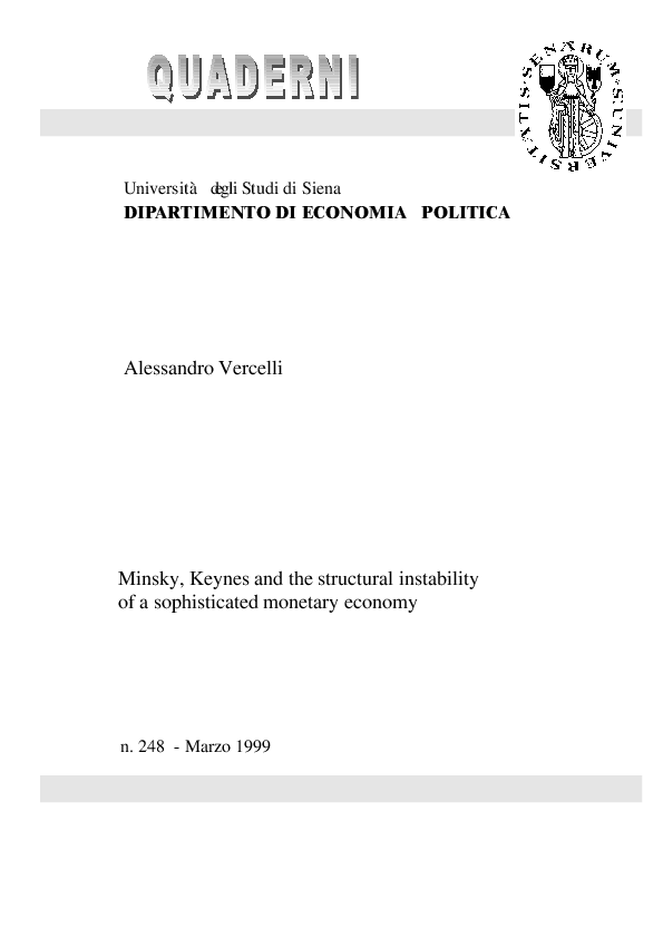 (PDF) Minsky, Keynes and the structural instability of a sophisticated ...