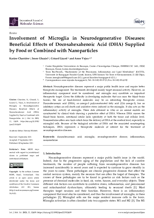 (PDF) Involvement of Microglia in Neurodegenerative Diseases ...