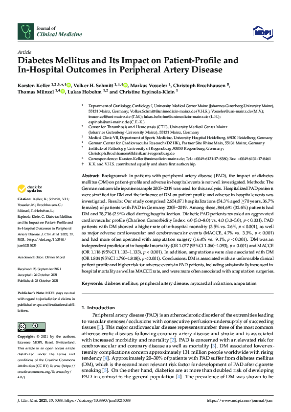 (PDF) Diabetes Mellitus and Its Impact on Patient-Profile and In ...
